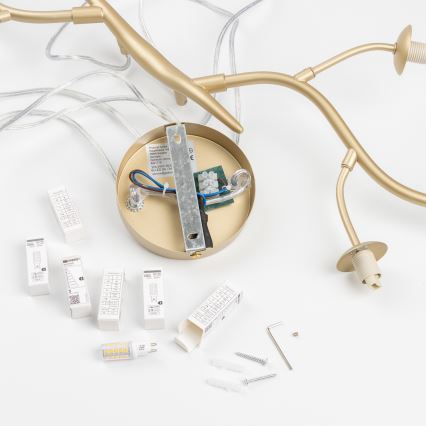 Brilagi - LED luster na sajli MISTEL 6xG9/3W/230V zlatna/bela