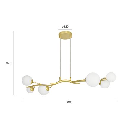 Brilagi - LED luster na sajli MISTEL 6xG9/3W/230V zlatna/bela