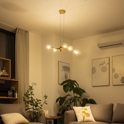 Brilagi - LED luster na sajli MISTEL 6xG9/3W/230V zlatna