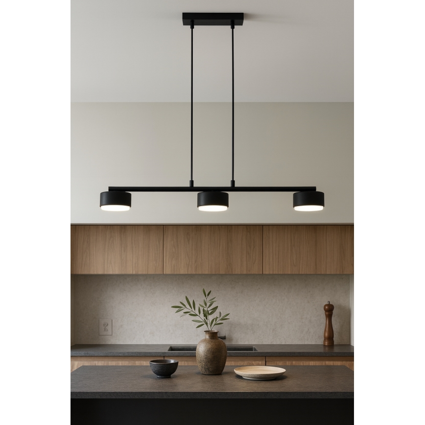 Brilagi - LED luster na sajli MONO 3xGX53/30W/230V crna