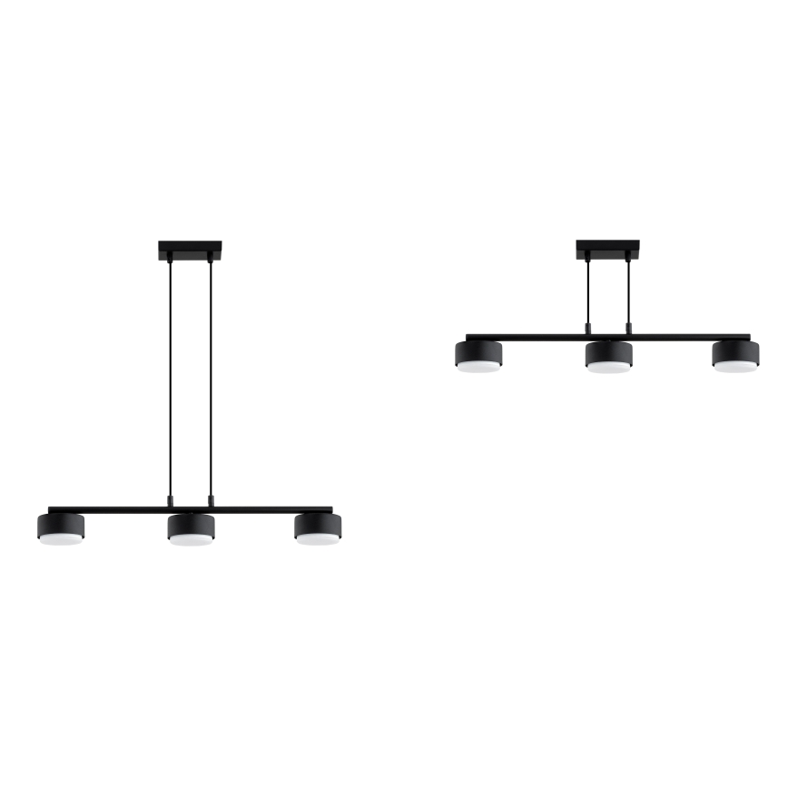 Brilagi - LED luster na sajli MONO 3xGX53/30W/230V crna