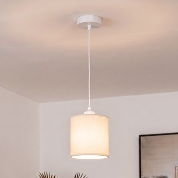 BRILAGI - LED luster na sajli NUBILA 1xE27/60W/230V prečnik 14 cm bela/krem