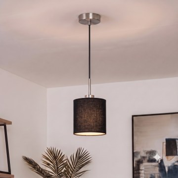 Brilagi - LED luster na sajli NUBILA 1xE27/60W/230V prečnik 14 cm crna