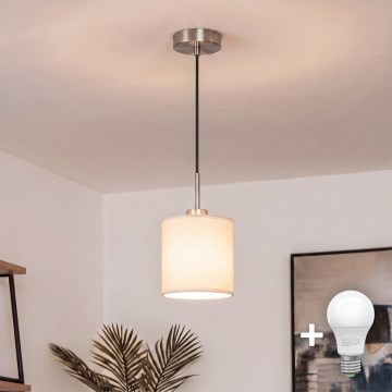 Brilagi - LED luster na sajli NUBILA 1xE27/60W/230V prečnik 14 cm crna/krem