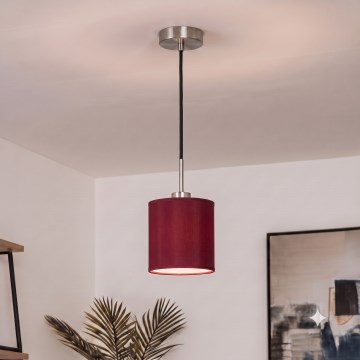 Brilagi - LED luster na sajli NUBILA 1xE27/60W/230V prečnik 14 cm crna/pompejska crvena