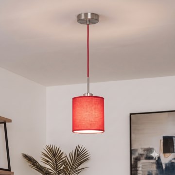 Brilagi - LED luster na sajli NUBILA 1xE27/60W/230V prečnik 14 cm crvena