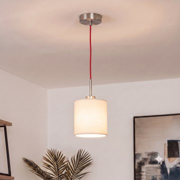 Brilagi - LED luster na sajli NUBILA 1xE27/60W/230V, prečnik 14 cm, crvena/krem