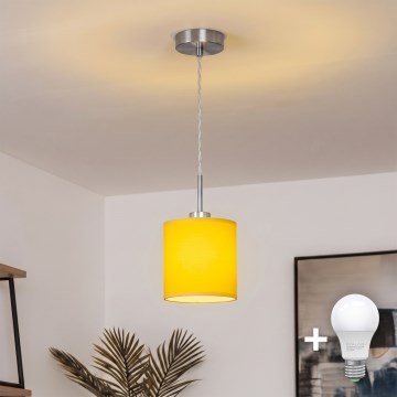 Brilagi - LED luster na sajli NUBILA 1xE27/60W/230V prečnik 14 cm žuta
