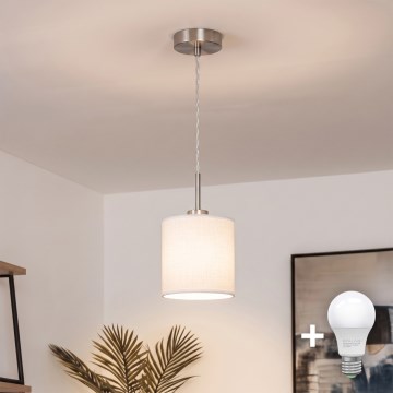 Brilagi - LED luster na sajli NUBILA 1xE27/60W/230V Ø 14 cm bela