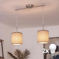 Brilagi - LED luster na sajli NUBILA 2xE27/60W/230V braon