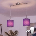 Brilagi - LED luster na sajli NUBILA 2xE27/60W/230V ljubičasta