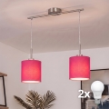 Brilagi - LED luster na sajli NUBILA 2xE27/60W/230V ružičasta
