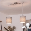 Brilagi - LED luster na sajli NUBILA 2xE27/60W/230V siva