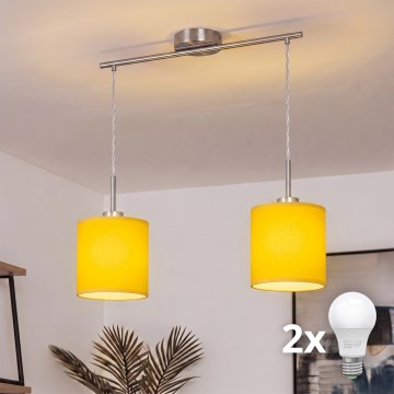 Brilagi - LED luster na sajli NUBILA 2xE27/60W/230V žuta