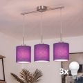 Brilagi - LED luster na sajli NUBILA 3xE27/60W/230V ljubičasta