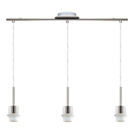 Brilagi - LED luster na sajli NUBILA 3xE27/60W/230V svetlo siva