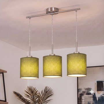 Brilagi - LED luster na sajli NUBILA 3xE27/60W/230V, zelene boje
