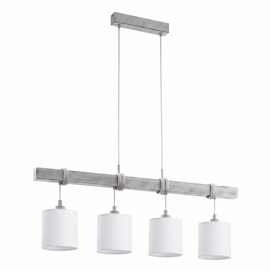 BRILAGI - LED luster na sajli NUBILA 4xE27/60W/230V siva/bela