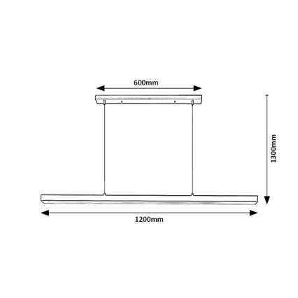 BRILAGI - LED luster na sajli PAXIS LED/30W/230V 120 cm crna