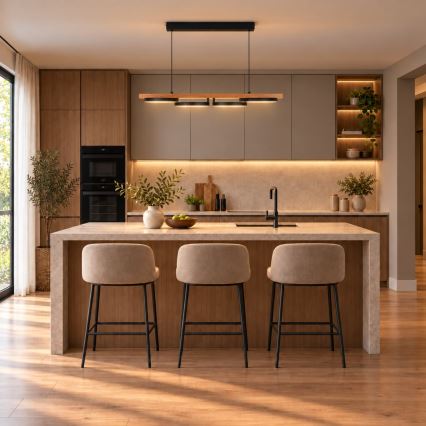 BRILAGI - LED luster na sajli PLANK LED/35W/230V 4000K 30x100 cm drvo