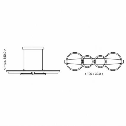 BRILAGI - LED luster na sajli PLANK LED/35W/230V 4000K 30x100 cm drvo