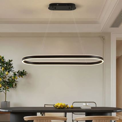 Brilagi - LED luster na sajli PONDIE LED/43W/230V 80x30 cm crna