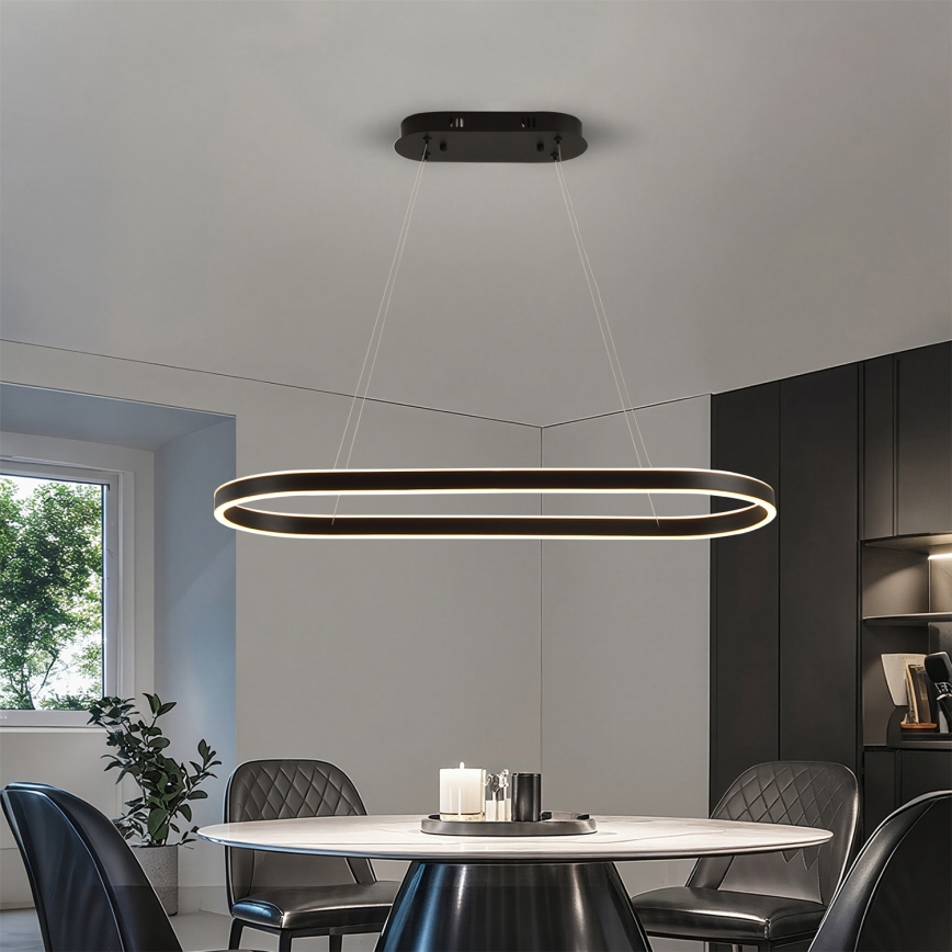 Brilagi - LED luster na sajli PONDIE LED/43W/230V 80x30 cm crna