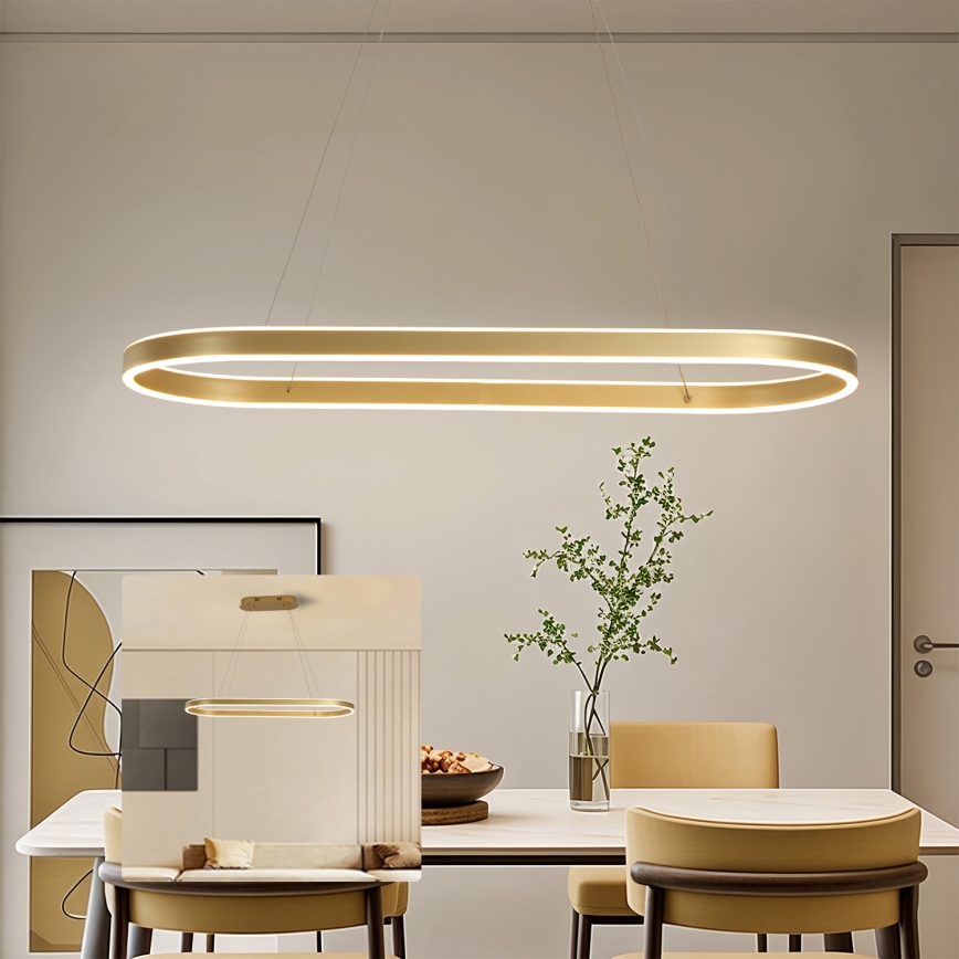 Brilagi - LED luster na sajli PONDIE LED/44W/230V 80x30 cm zlatni