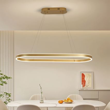 Brilagi - LED luster na sajli PONDIE LED/44W/230V 80x30 cm zlatni