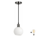 BRILAGI - LED luster na sajli RETRO GLASS 1xE27/60W/230V Ø 15 cm crna/bela