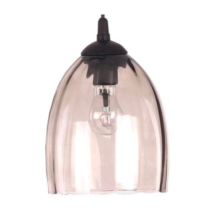 BRILAGI - LED luster na sajli RETRO GLASS 2xE27/60W/230V mat hrom/zadimljeno bež