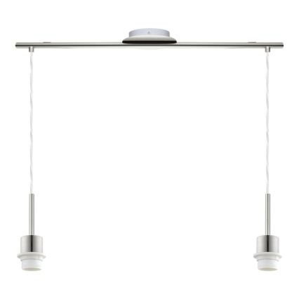 BRILAGI - LED luster na sajli RETRO GLASS 2xE27/60W/230V mat hrom/zadimljeno bež