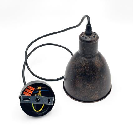 Brilagi - LED luster na sajli RIDDY 1xE27/60W/230V bakarna/patina