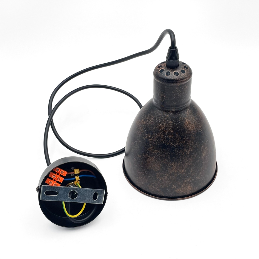 Brilagi - LED luster na sajli RIDDY 1xE27/60W/230V bakarna/patina