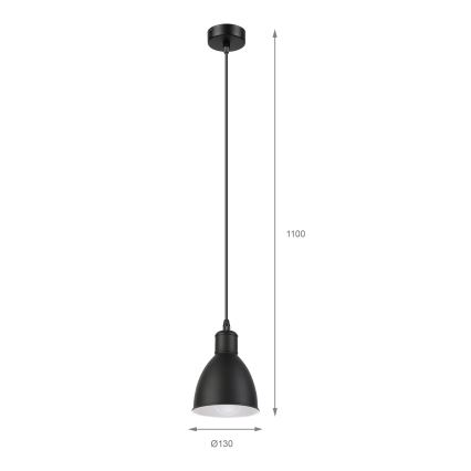 Brilagi - LED luster na sajli RIDDY 1xE27/60W/230V crna