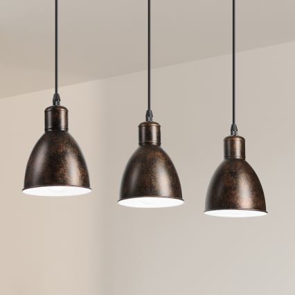 BRILAGI - LED luster na sajli RIDDY 3xE27/60W/230V bakar/patina