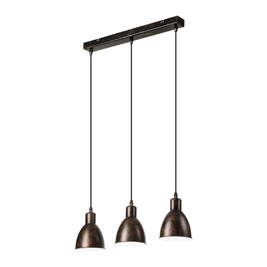 BRILAGI - LED luster na sajli RIDDY 3xE27/60W/230V bakar/patina