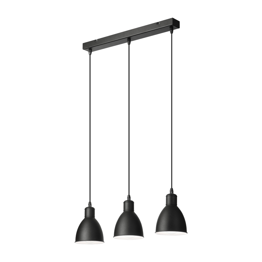 Brilagi - LED luster na sajli RIDDY 3xE27/60W/230V crna