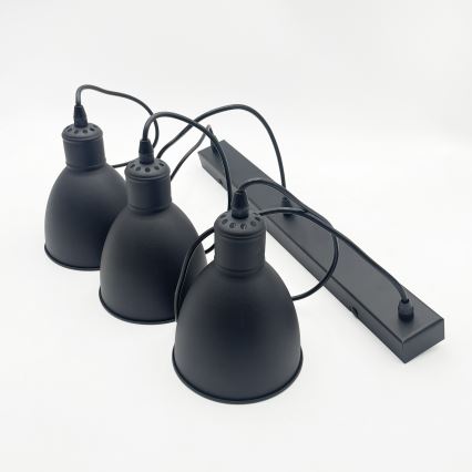 Brilagi - LED luster na sajli RIDDY 3xE27/60W/230V crna