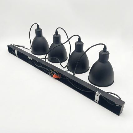 Brilagi - LED luster na sajli RIDDY 4xE27/60W/230V crna