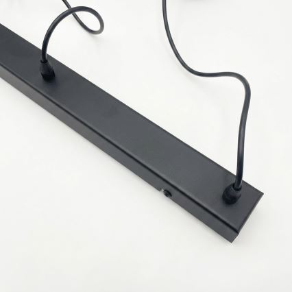 Brilagi - LED luster na sajli RIDDY 4xE27/60W/230V crna