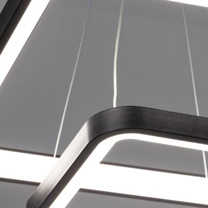 Brilagi - LED prigušiva luster na sajli FALCON SLIM LED/78W/230V 3000-6500K 50x50 cm crna + daljinski upravljač