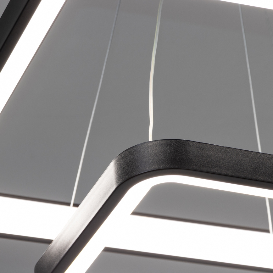 Brilagi - LED prigušiva luster na sajli FALCON SLIM LED/78W/230V 3000-6500K 50x50 cm crna + daljinski upravljač