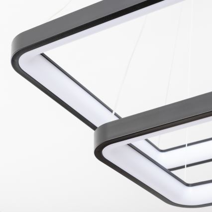 Brilagi - LED prigušiva luster na sajli FALCON SLIM LED/78W/230V 3000-6500K 50x50 cm crna + daljinski upravljač