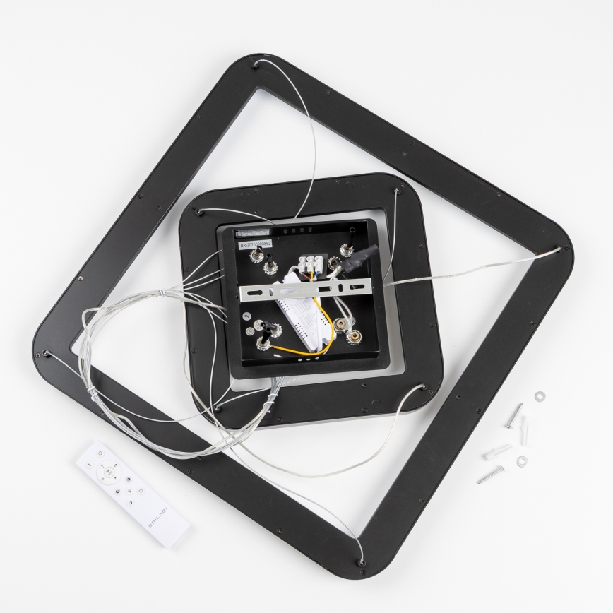 Brilagi - LED prigušiva luster na sajli FALCON SLIM LED/78W/230V 3000-6500K 50x50 cm crna + daljinski upravljač