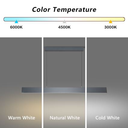 Brilagi - LED prigušiva luster na sajli SLIMLINE LED/40W/230V 3000-6000K antracit + daljinsko upravljanje