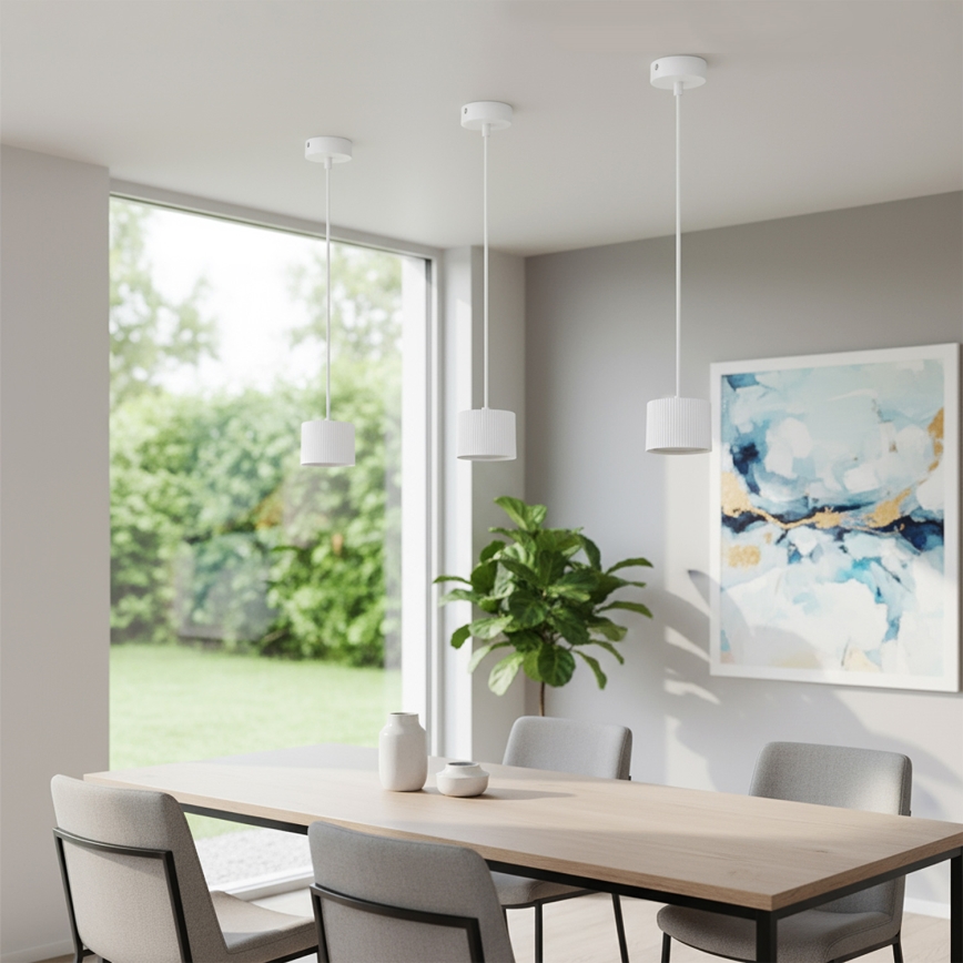 BRILAGI - LED Luster na sajli STRIPY 1xGX53/15W/230V pr. 82 mm bela