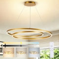 BRILAGI - LED luster na sajli TWISTER LED/105W/230V 3000-6000K, prečnik 100 cm, zlatna, prigušiva + daljinski upravljač