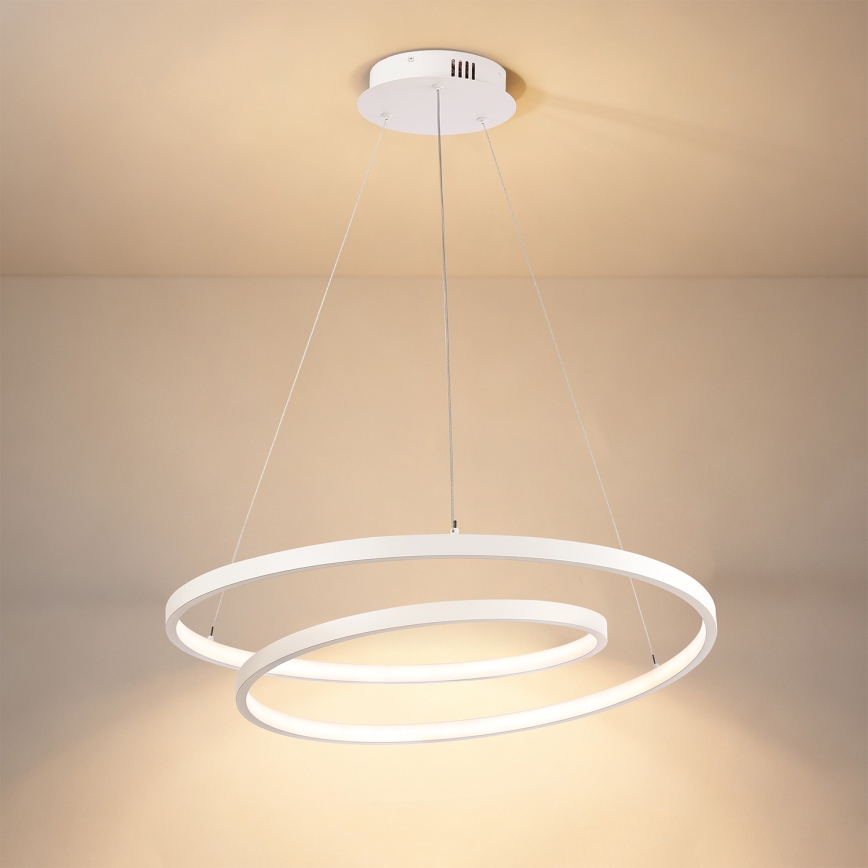Brilagi - prigušiva LED viseći luster na sajli TWISTER LED/48W/230V 3000-6000K Ø 50 cm bela + daljinski upravljač