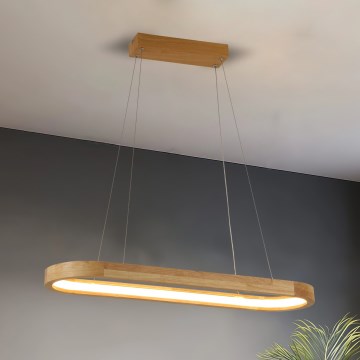 Brilagi - LED luster na sajli UMEA WOOD LED/30W/230V 70x20 cm drvo
